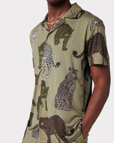 Men's Sage Leopard Print